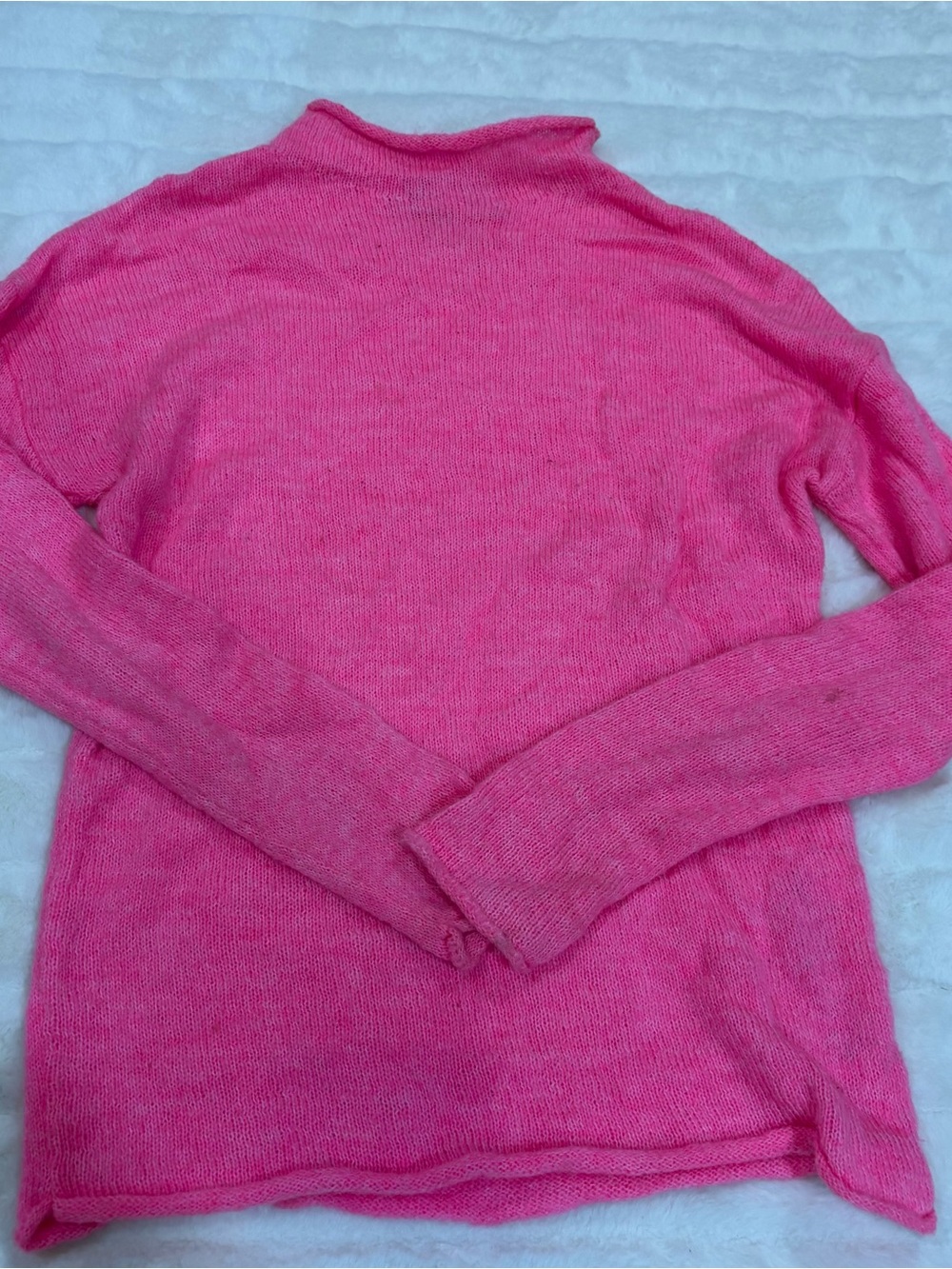 Zara Hot Pink Turtleneck Sweater